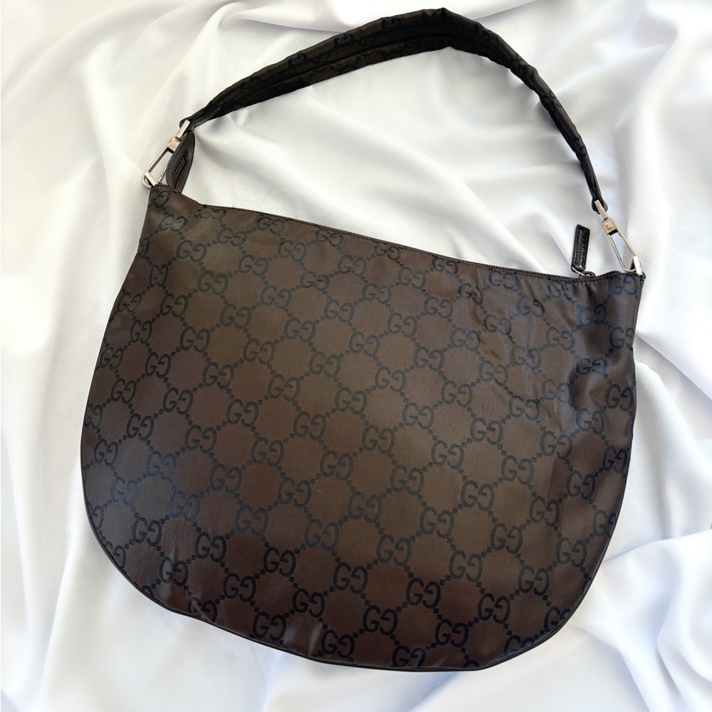 Gucci Monogram Nylon Hobo